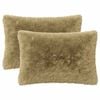 vidaXL Cuscino con cuscino HEERLEN 2 pz Grigio Chiaro Fleece PV