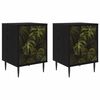 vidaXL Armadio da Notte ELBURG 2 pz Rovere Nero 36 x 33 x 51 cm