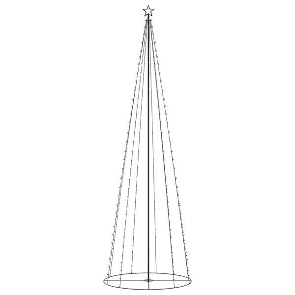vidaXL Albero di Natale a Cono con 330 LED Bianco Caldo 100x300 cm