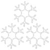 vidaXL Figura Natalizia Fiocco di Neve LED 3 pz Bianco Caldo 38x37 cm