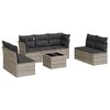 vidaXL Set Divano da Giardino 8pz con Cuscini Grigio Chiaro Polyrattan