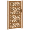 vidaXL Cancello da giardino 100x200 cm in acciaio corten con design a foglia