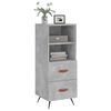vidaXL Credenza Grigio Cemento 34,5x34x90 cm in Legno Multistrato