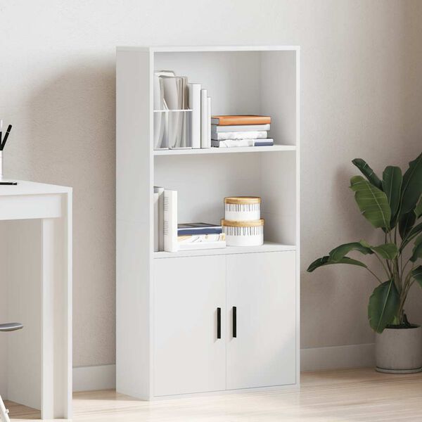 vidaXL Libreria Bianca 60x24x120 cm in Legno Multistrato