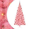 vidaXL Albero di Natale con luci LED Rosa 180 cm PVC e Acciaio