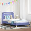 vidaXL Struttura letto bambini con testata Blu jeans 90 x 200 cm