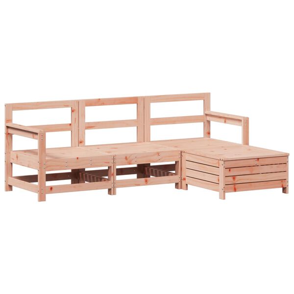 vidaXL Set Divani da Giardino 4 pz in Legno Massello Abete Douglas
