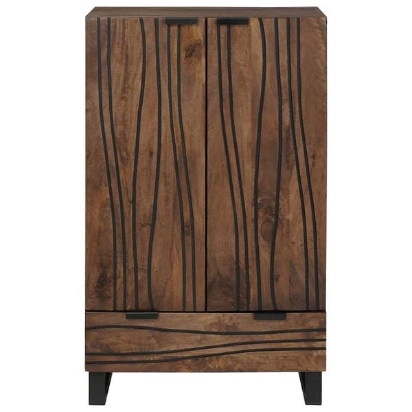vidaXL Highboard Marrone 60 x 33 x 100 cm legno massello di mango