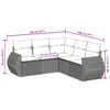 vidaXL Set Divani da Giardino 5 pz con Cuscini in Polyrattan Nero