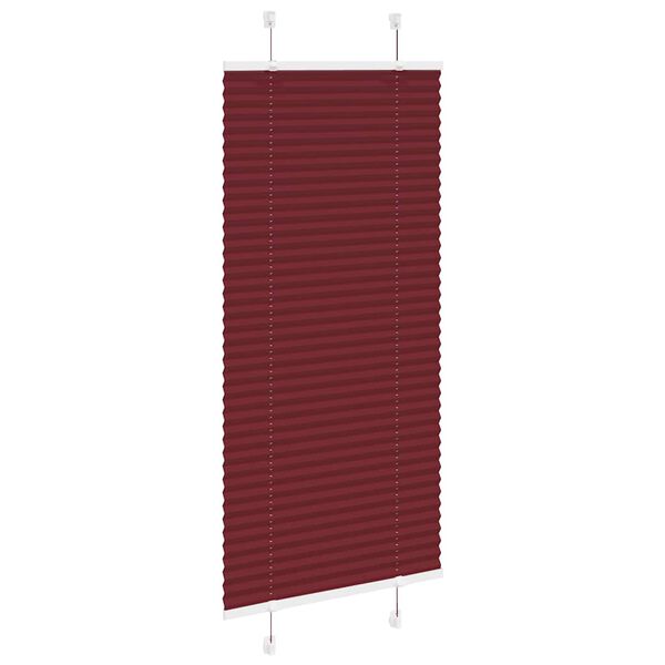 vidaXL Tenda Plissettata Rosso Bordeaux 55x150 cm Larghezza Tessuto