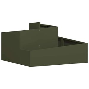 vidaXL Vaso da giardino Verde oliva 80 x 80 x 50 cm
