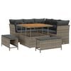 vidaXL Set Divano da Giardino con cuscino 8 pcs Grigio