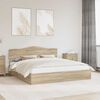 vidaXL Letto con Contenitore con testiera Rovere Sonoma 180 x 200 cm