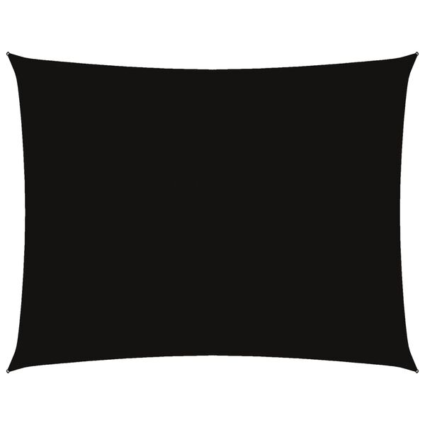 vidaXL Parasole a Vela Oxford Rettangolare 3,5x4,5 m Nero