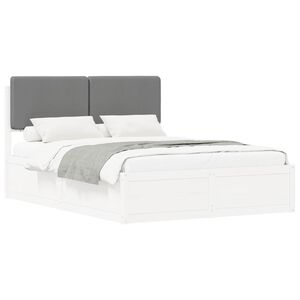 vidaXL Letto con Testiera Rivestita Talpa 90 x 190 cm Pino massello