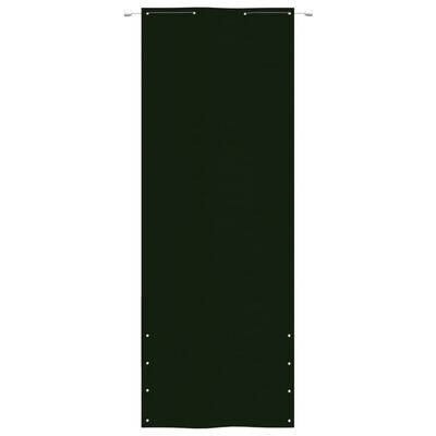 vidaXL Paravento per Balcone Verde Scuro 80x240 cm in Tessuto Oxford