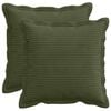 vidaXL Federa 2 pz HOUTEN Verde 40 x 40 cm corduroy