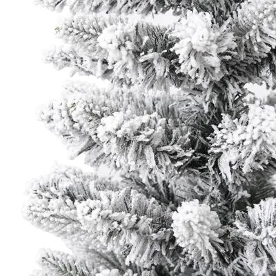 vidaXL Albero Natale Artificiale Sottile Neve Floccata 120cm PVC e PE