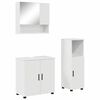 vidaXL Set di mobili per il bagno 3 pz Bianco Lucido 61 x 35 x 64 cm