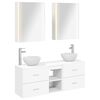 vidaXL Set di Armadi da Bagno 5 pz Bianco Legno ingegnerizzato