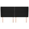 vidaXL Testiera ad Orecchio Nera 183x23x118/128 cm in Tessuto