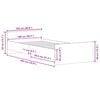 vidaXL Giroletto senza Materasso Rovere Sonoma 100x200cm in Truciolato