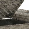 vidaXL Panca da Giardino con Cuscino Grigio 116x46x57 cm in Polyrattan