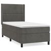 vidaXL Giroletto a Molle con Materasso Grigio Scuro 90x190 cm Velluto