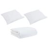 vidaXL Set di Piumoni con cuscino 3 pcs Bianco Piuma d'anatra