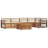 vidaXL Set di divani da esterno 6 pz Naturale