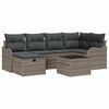 vidaXL Set Divano da Giardino 7 pz Poly Rattan