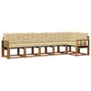 vidaXL Set di divani da esterno con cuscino 6 pcs Naturale e Beige