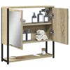 vidaXL Mobile Bagno con Specchio Rovere Sonoma 60x16x60 cm Multistrato
