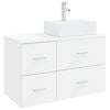 vidaXL Set di mobili per il bagno 2 pz Bianco Legno ingegnerizzato