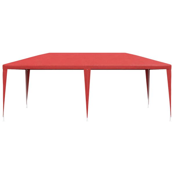 vidaXL Tenda Party Rosso 600 x 300 x 255 cm PE e Acciaio