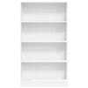 vidaXL Libreria Bianca 80x24x143 cm in Legno Multistrato