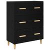vidaXL Credenza con cassetto Rovere Nero 69,5 x 34 x 180 cm