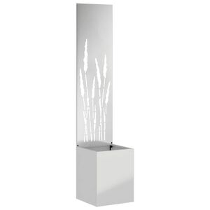 vidaXL Schermo per privacy in giardino Traforo Argento 32 x 150 cm