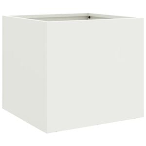 vidaXL Fioriera Bianca 32x30x29 cm in Acciaio