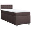 vidaXL Giroletto a Molle con Materasso Marrone Scuro 90x190cm Tessuto