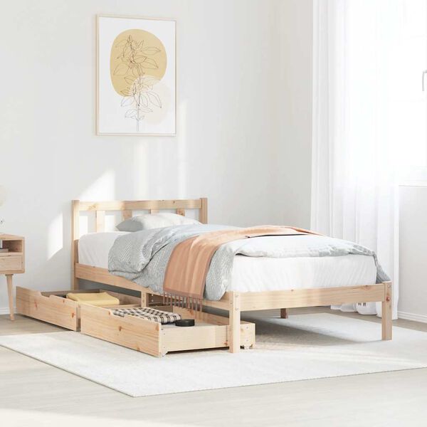 vidaXL Letto senza Materasso 90x190 cm in Legno Massello di Pino