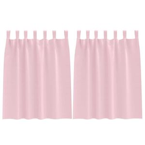vidaXL Tende Blackout con Anelli 2 pcs Rosa baby 140 x 140 cm