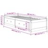 vidaXL Dormeuse senza Materasso Marrone Cera 75x190 cm Legno di Pino