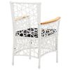 vidaXL Set da Pranzo da Giardino 5 pz in Polyrattan Bianco