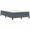 vidaXL Letto a molle con materasso Grigio scuro 120 x 190 cm Tessuto