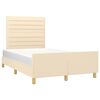 vidaXL Giroletto senza Materasso Crema 120x200 cm Tessuto