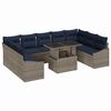 vidaXL Set Divano da Giardino 10 pz 9-Numero di posti