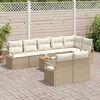 vidaXL Set di divani 9 pcs Beige polyrattan