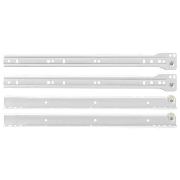 vidaXL Scorrevole per cassetti 2 pcs Bianco 350 mm Acciaio