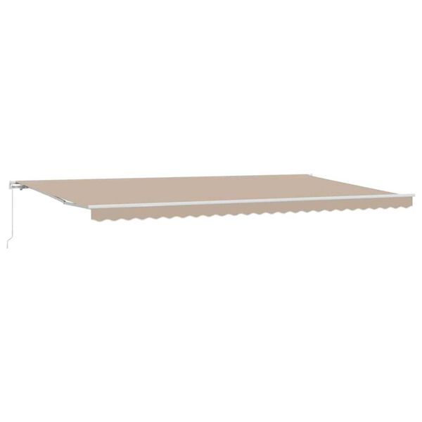 vidaXL Tenda Retrattile Beige 600 × 300 cm Poliestere e Metallo